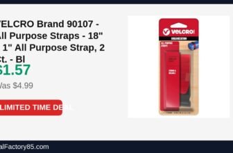 VELCRO Brand 90107 – All Purpose Straps – 18″ x 1″ All Purpose Strap, 2 Ct. – Just Dropped to $1.57 (69% Off)