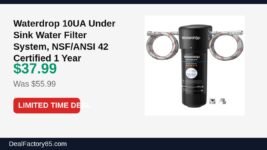 Waterdrop 10UA Under Sink Water Filter System, NSF/ANSI 42 Certified 1 Year Just Dropped to $37.99 (32% Off)
