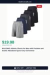 BALENNZ Athletic Shorts for Men with Pockets and Elastic Waistband Quick Dry Just Dropped to $19.98 (55% Off)