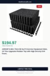AIRHOP 0.56in Thick 96 Sq Ft Exercise Equipment Mats, 24 Tiles Upgraded Rubber Just Dropped to $194.97 (33% Off)