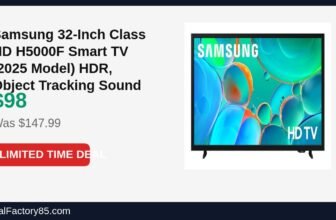 Samsung 32-Inch Class HD H5000F Smart TV (2025 Model) HDR, Object Tracking Just Dropped to $98 (34% Off)