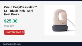 Cricut EasyPress Mini™ LT – Blush Pink – Mini Heat Press Just Dropped to $25.30 (35% Off)