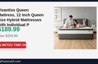 Vivantixs Queen Mattress, 12 Inch Queen Size Hybrid Mattresses with Individual Just Dropped to $189.99 (27% Off)