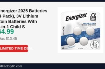Energizer 2025 Batteries (4 Pack), 3V Lithium Coin Batteries With 3-in-1 Child Just Dropped to $4.99 (52% Off)