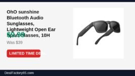 OhO sunshine Bluetooth Audio Sunglasses, Lightweight Open Ear Sport Glasses Just Dropped to $9.99 (74% Off)