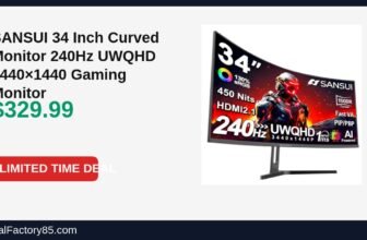 Amazon Deal: SANSUI 34 Inch Curved Monitor 240Hz UWQHD 3440×1440 Gaming Monitor — $329.99