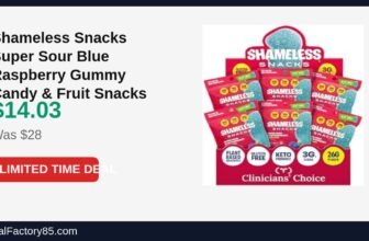Shameless Snacks Super Sour Blue Raspberry Gummy Candy & Fruit Snacks Just Dropped to $14.03 (50% Off)