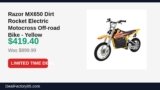 Razor MX650 Dirt Rocket Electric Motocross Off-road Bike – Yellow Just Dropped to $419.40 (53% Off)