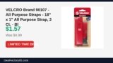 VELCRO Brand 90107 – All Purpose Straps – 18″ x 1″ All Purpose Strap, 2 Ct. – Just Dropped to $1.57 (69% Off)