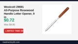 Westcott 29691 All-Purpose Rosewood Handle Letter Opener, 9 in Just Dropped to $0.72 (92% Off)