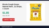 Ricola Cough Drops, Natural Herb , 21 Drops, 1 Count Just Dropped to $1.85 (63% Off)