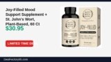 Amazon Deal: Joy-Filled Mood Support Supplement + St. John’s Wort, Plant-Based, 60 Ct — $30.95