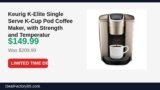 Keurig K-Elite Single Serve K-Cup Pod Coffee Maker, with Strength and Just Dropped to $149.99 (29% Off)