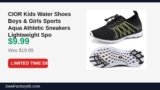 CIOR Kids Water Shoes Boys & Girls Sports Aqua Athletic Sneakers Lightweight Just Dropped to $9.99 (50% Off)