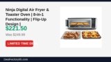 Ninja Digital Air Fryer & Toaster Oven | 8-in-1 Functionality | Flip-Up Design Just Dropped to $221.50 (11% Off)