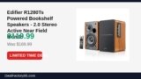 Edifier R1280Ts Powered Bookshelf Speakers – 2.0 Stereo Active Near Field Just Dropped to $119.99 (29% Off)