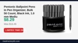 Pentonic Ballpoint Pens In Pen Organizer, Bulk 50 Count, Black Ink, 1.0 mm Just Dropped to $8.29 (50% Off)
