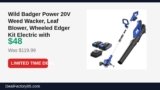 Wild Badger Power 20V Weed Wacker, Leaf Blower, Wheeled Edger Kit Electric with Just Dropped to $48 (60% Off)