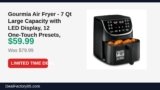 Gourmia Air Fryer – 7 Qt Large Capacity with LED Display, 12 One-Touch Presets Just Dropped to $59.99 (25% Off)