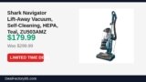 Shark Navigator Lift-Away Vacuum, Self-Cleaning, HEPA, Teal, ZU503AMZ Just Dropped to $179.99 (40% Off)