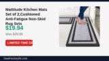 Mattitude Kitchen Mats Set of 2,Cushioned Anti-Fatigue Non-Skid Rug Sets Just Dropped to $19.94 (34% Off)