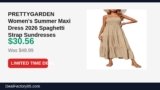 PRETTYGARDEN Women’s Summer Maxi Dress 2026 Spaghetti Strap Sundresses Just Dropped to $30.56 (38% Off)