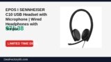 Amazon Deal: EPOS I SENNHEISER C10 USB Headset with Microphone | Wired Headphones with — $71.38
