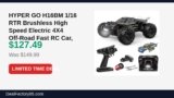 HYPER GO H16BM 1/16 RTR Brushless High Speed Electric 4X4 Off-Road Fast RC Car Just Dropped to $127.49 (15% Off)