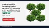 Lnoicy Artificial Greenery Plants Outdoor UV Resistant Fake Plants Boxwood Just Dropped to $19.99 (23% Off)