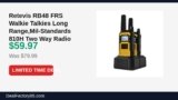 Retevis RB48 FRS Walkie Talkies Long Range,Mil-Standards 810H Two Way Radio Just Dropped to $59.97 (25% Off)