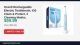 Oral-B Rechargeable Electric Toothbrush, iO3 Clean & Protect, 3 Cleaning Modes Just Dropped to $59.99 (33% Off)