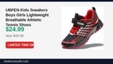 UBFEN Kids Sneakers Boys Girls Lightweight Breathable Athletic Tennis Shoes Just Dropped to $24.99 (50% Off)
