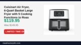 Cuisinart Air Fryer, 6-Quart Basket Large Fryer with 5 Cooking Functions to Just Dropped to $119.95 (20% Off)