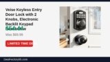 Veise Keyless Entry Door Lock with 2 Knobs, Electronic Backlit Keypad Deadbolt Just Dropped to $54.44 (22% Off)