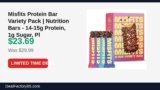 Misfits Protein Bar Variety Pack | Nutrition Bars – 14-15g Protein, 1g Sugar Just Dropped to $23.69 (21% Off)
