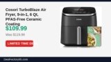 Cosori TurboBlaze Air Fryer, 9-in-1, 6 Qt, PFAS-Free Ceramic Coating Just Dropped to $109.99 (8% Off)