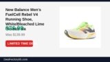 New Balance Men’s FuelCell Rebel V4 Running Shoe, White/Bleached Lime Glo/Hot Just Dropped to $76.98 (45% Off)