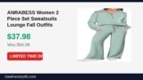 ANRABESS Women 2 Piece Set Sweatsuits Lounge Fall Outfits Just Dropped to $37.98 (31% Off)