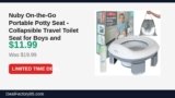 Nuby On-the-Go Portable Potty Seat – Collapsible Travel Toilet Seat for Boys Just Dropped to $11.99 (40% Off)