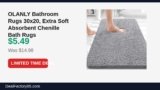 OLANLY Bathroom Rugs 30×20, Extra Soft Absorbent Chenille Bath Rugs Just Dropped to $5.49 (63% Off)