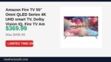 Amazon Fire TV 55″ Omni QLED Series 4K UHD smart TV, Dolby Vision IQ, Fire TV Just Dropped to $369.99 (26% Off)