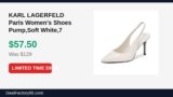 KARL LAGERFELD Paris Women’s Shoes Pump,Soft White,7 Just Dropped to $57.50 (55% Off)