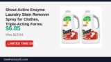 Shout Active Enzyme Laundry Stain Remover Spray for Clothes, Triple-Acting Just Dropped to $6.85 (50% Off)