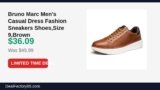 Bruno Marc Men’s Casual Dress Fashion Sneakers Shoes,Size 9,Brown Just Dropped to $36.09 (22% Off)