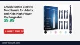 Amazon Deal: 7AM2M Sonic Electric Toothbrush for Adults and Kids High Power Rechargeable — $9.99