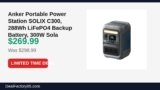 Anker Portable Power Station SOLIX C300, 288Wh LiFePO4 Backup Battery, 300W Just Dropped to $269.99 (10% Off)