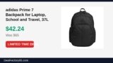 adidas Prime 7 Backpack for Laptop, School and Travel, 37L Just Dropped to $42.24 (35% Off)