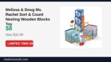 Melissa & Doug Ms. Rachel Sort & Count Nesting Wooden Blocks Toy Just Dropped to $8 (76% Off)