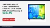 Amazon Deal: SAMSUNG 40-Inch Class Full HD F6000 Smart TV (2025 Model) HDR, Object Tracking — $197.99