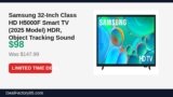 Samsung 32-Inch Class HD H5000F Smart TV (2025 Model) HDR, Object Tracking Just Dropped to $98 (34% Off)